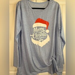 Women’s Santa “Merry Christmas Everyone” Graphic Tunic – Size 2XL